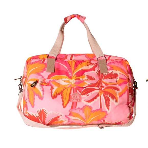 Maaji Handbags - Maaji Pink Palms Sophie XL Weekender Bag.